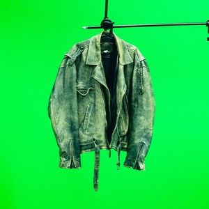 Heavy Leather Jacket Large